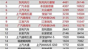 13年6月汽车销量排行榜_2013年汽车销量排行榜及车型